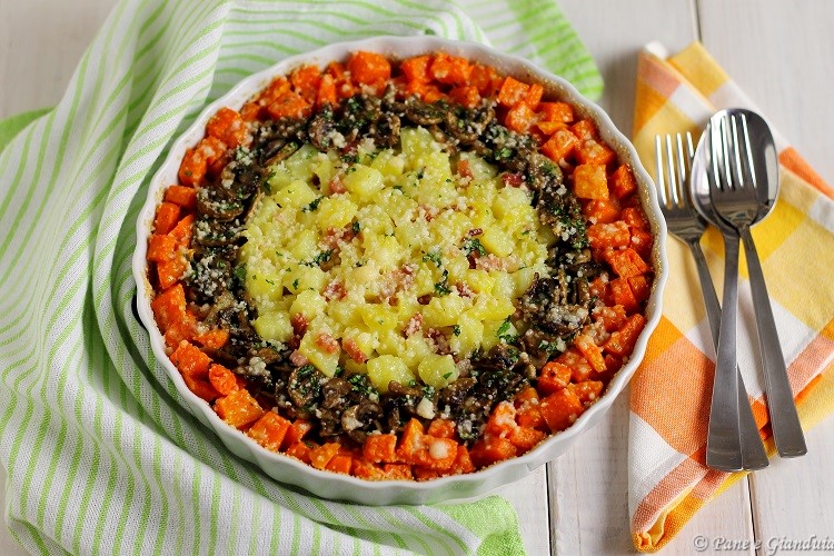 Tris di verdure gratinate