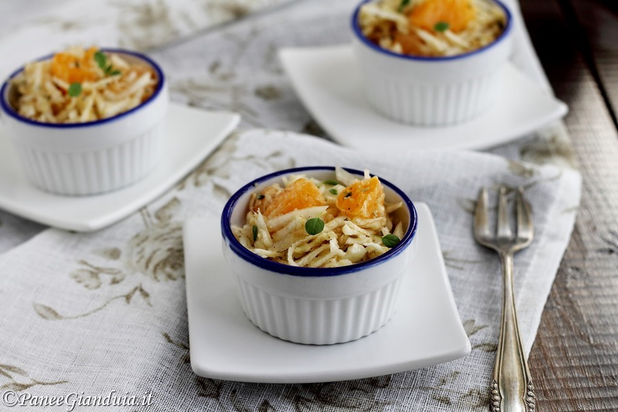 Insalata di sedano rapa con mandarini