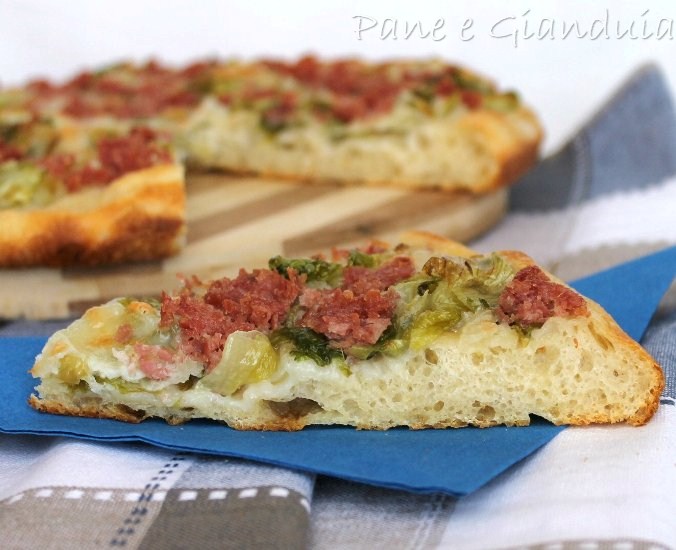 Pizza con semola rimacinata e scarola