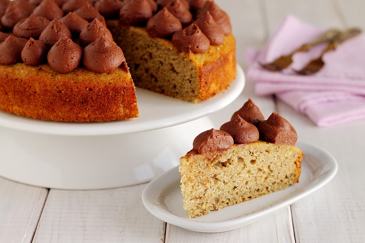 Torta banane e mousse al cioccolato