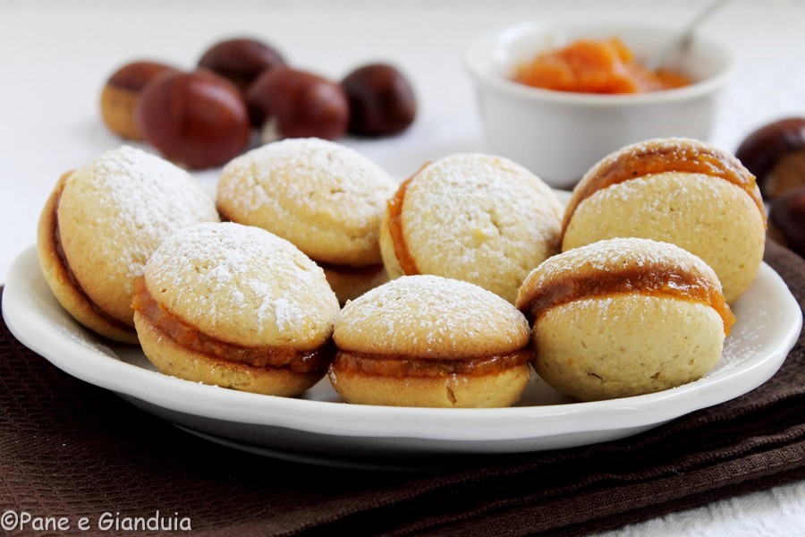 Baci autunnali con marroni e confettura di zucca