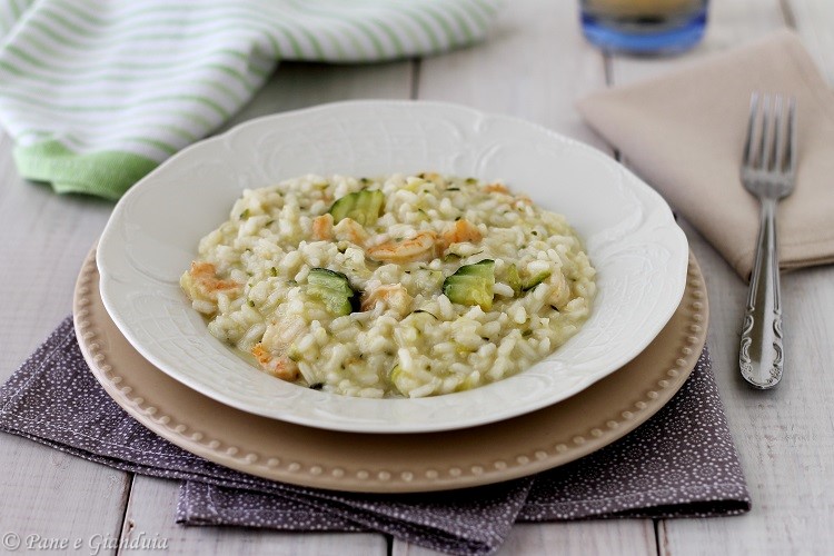 Risotto gamberi e zucchine