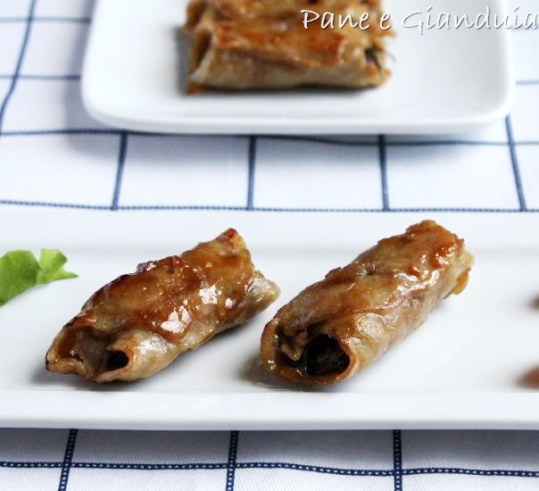Involtini di lonza e melanzane