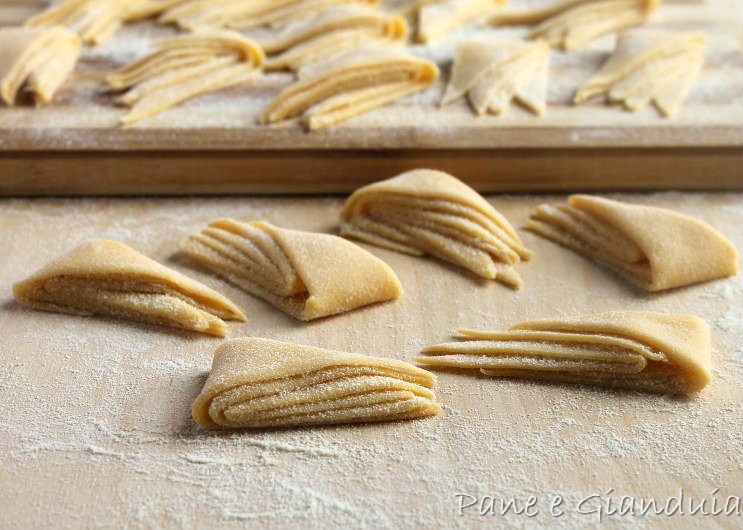 Maltagliati con sfoglia tirata a mano