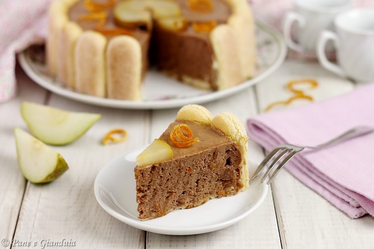 Charlotte alle pere cioccolato e arancia