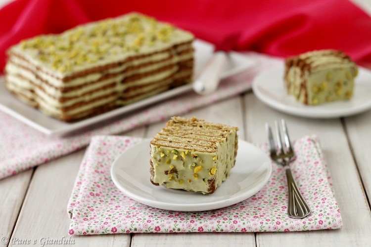 Mattonella alla crema di pistacchi