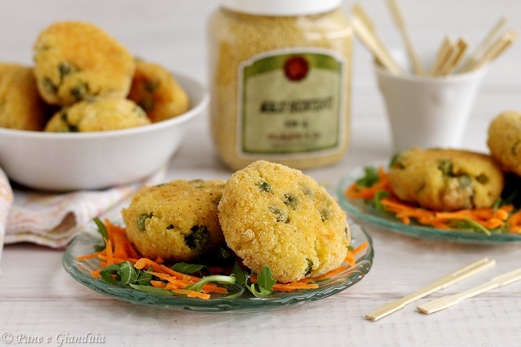 Polpette di miglio con pollo e piselli