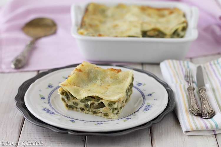 Lasagne con fagiolini e besciamella
