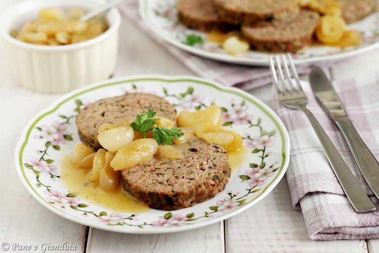 Polpettone con cipolline alla birra