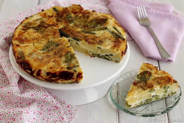 Tortilla con fiori di zucca e bottarga