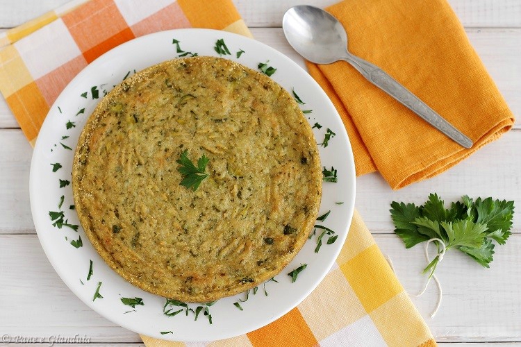 Tortino vegetariano di amaranto con patate e zucchine