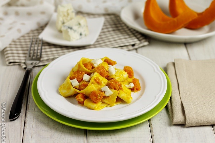 Pappardelle con zucca e gorgonzola