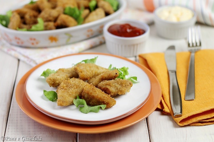 Bocconcini di maiale panati e fritti