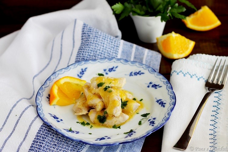 Straccetti di pollo all’arancia