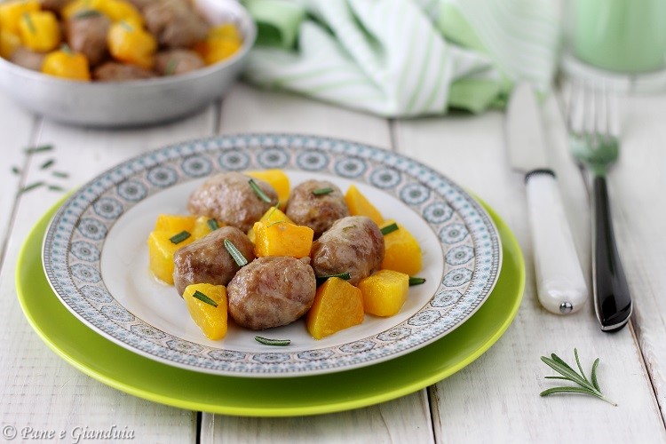 Salsicce con la zucca