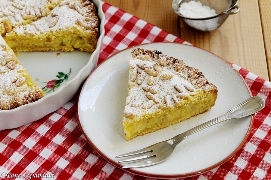 Torta della nonna con crema al limone