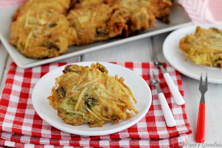 Frittatine di spaghetti con verdura