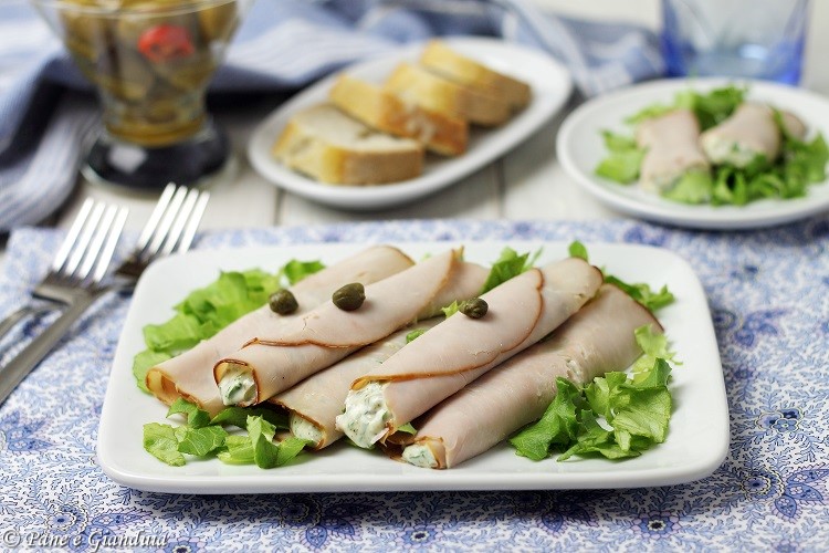 Involtini di tacchino e crescenza